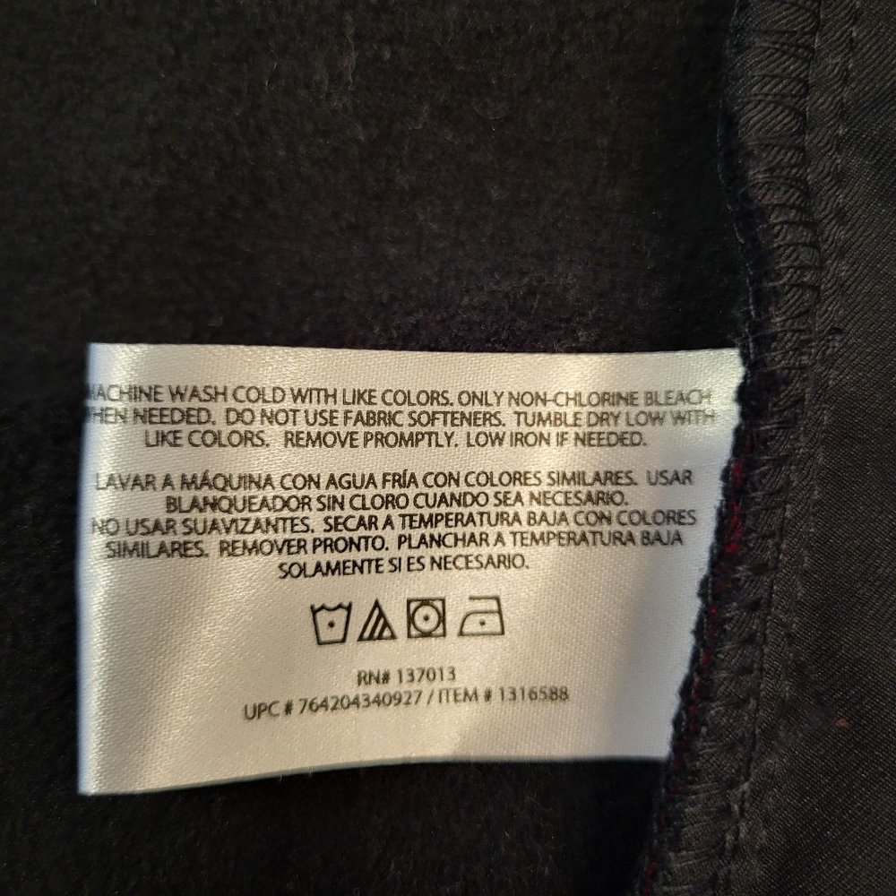 Orvis Red and Black Plaid Fleece Lined Snap Front Jacket, Size Medium, EUC - Picture 12 of 12